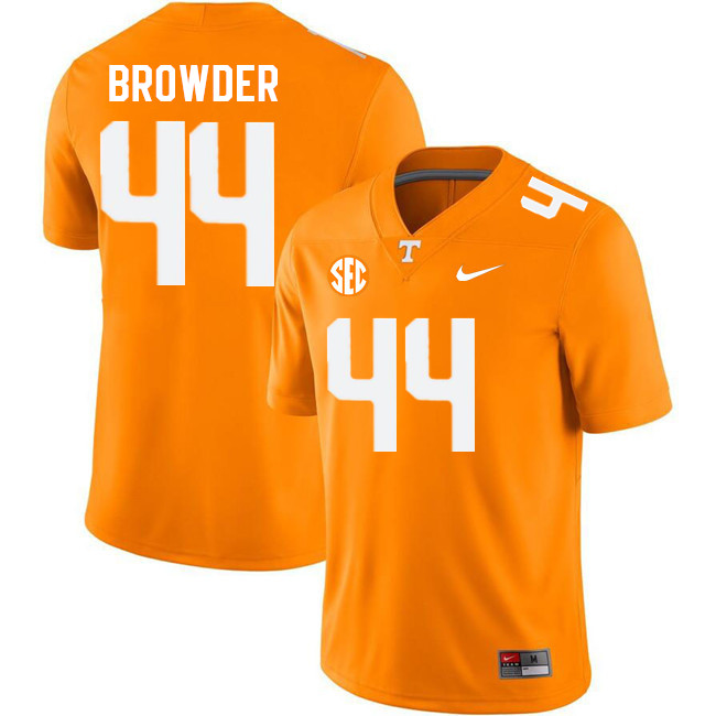 Men #44 Charlie Browder Tennessee Volunteers College Football Jerseys Stitched Sale-Orange